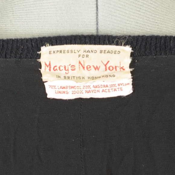 Macy's Black Floral Beaded Lambswool Sweater - Picture 7 of 7